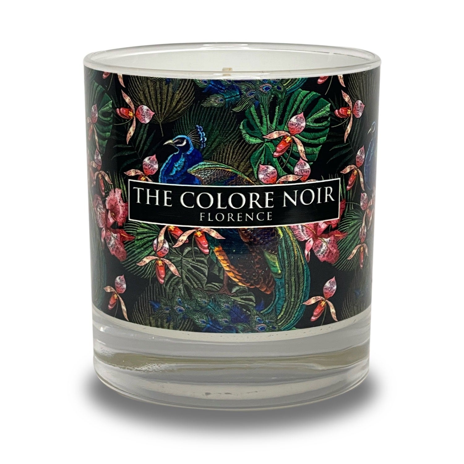 The Colore Noir Luxury 50 hrs Candles (Pavone Verdi)